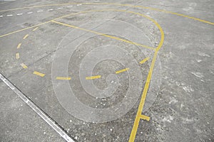 Lines on basketball court