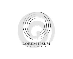 Lines in Circle Form . Spiral Vector Illustration .Technology round Logo . Design element. Vector Illustration