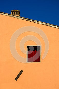 Lines and colours of a house