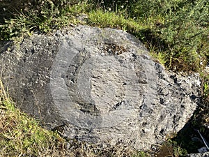 Lines and Colours of a Stone Rock photo