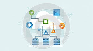 Lines connect these elements indicating data flow and integration