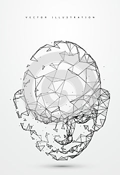 Lines connected to thinkers, symbolizing the meaning of artificial intelligence photo