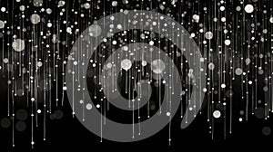 lines falling snow black background