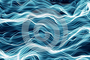 Lines of flowing sea water abstract background