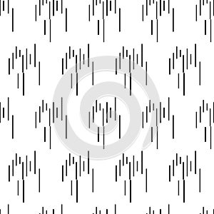 Lines Geometric Simple Seamless Pattern on White Background