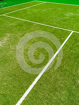 The lines intersect of tennis court