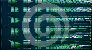 Lines of java coding on computer screen. Vue routes, java routes, vue js routes. Source code