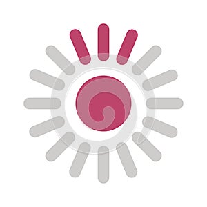 Lines loading circle flat style icon vector design