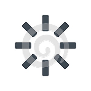 Lines loading circle flat style icon vector design