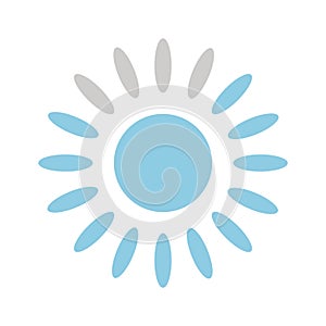 Lines loading circle flat style icon vector design