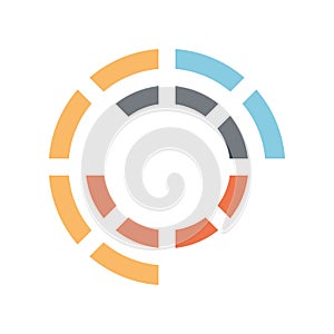 Lines loading circle flat style icon vector design