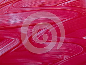 Lines of red paint, with the effect of volume