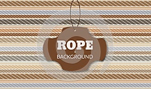 Lines of Ropes Vector Icons, Cordage, Cords, Twine set