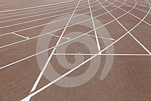 Lines on a running track