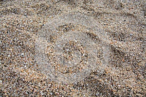 Lines in the sand of a beach in thailand.