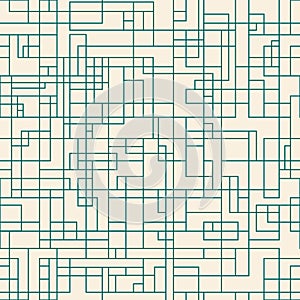 Endless tangled lines vector background.