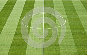 Lines on a soccer field