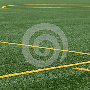 Lines on soccer pitch