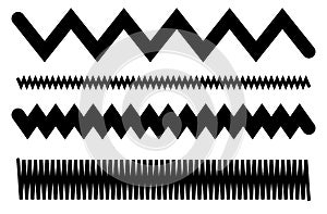 Lines with waving, billowy effect. Wavy, zigzag lines.