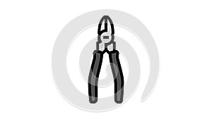linesman pliers color icon animation