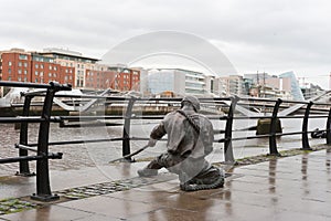 The Linesman statue. Dublin, Ireland