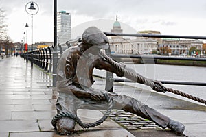 The Linesman statue. Dublin, Ireland