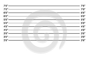 Lineup. Police line up. Vector mugshot template