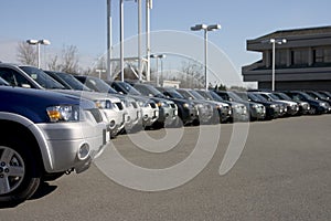 Lineup of sport utility vehicles