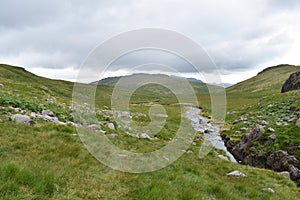 By Lingcove beck looking to Hard Knott way