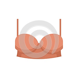 Lingerie bra icon flat isolated vector
