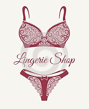 Lingerie Shop Retro Emblem