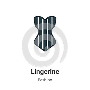 Lingerine vector icon on white background. Flat vector lingerine icon symbol sign from modern fashion collection for mobile