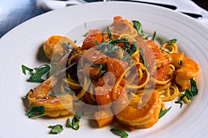 Linguine Con Scampi photo