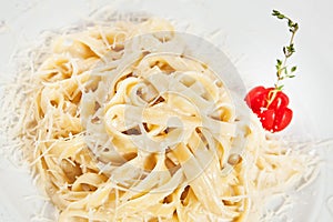 Linguine pasta with parmesan