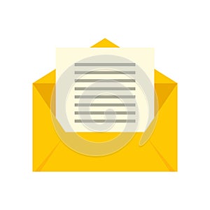 Linguist envelope icon flat isolated vector