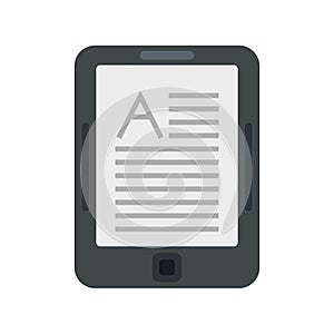 Linguist tablet icon flat isolated vector