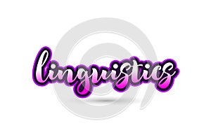 linguistics calligraphic pink font text logo icon typography design