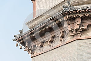 Lingxiao Pagoda at Tianning Temple. a famous historic site in Zhengding, Hebei, China.