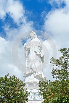 Linh Ung Pagoda temple or Lady big Buddha in Da Nang city. Landmark and popular for tourists attraction. Vietnam and Southeast