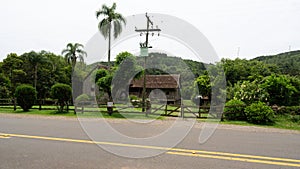 Linha Bonita Road, Linha Nova passing by Casa CentenÃ¡ria in Gramado, in the State of Rio Grande do Sul