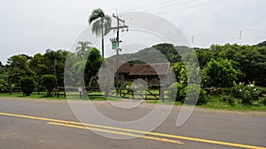 Linha Bonita Road, Linha Nova passing by Casa CentenÃ¡ria in Gramado, in the State of Rio Grande do Sul