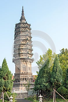 Linji Temple. a famous historic site in Zhengding, Hebei, China.