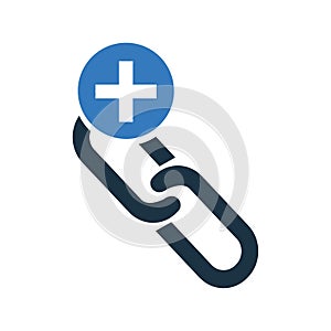 Link Building Icon/Add web Link/Add Chain