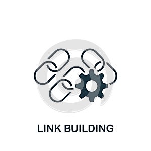 Link Building icon. Monochrome simple Web Development icon for templates, web design and infographics