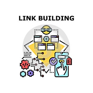 Link building icon vector illustration