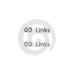 Link Button Icon Vector. Upload Links Symbol