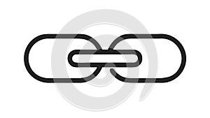 Link chain icon, connection, hyperlink, unity, vector design Generative AI