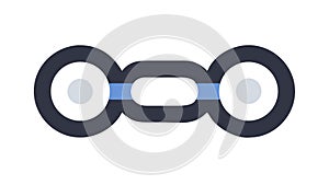 Link or chain icon symbolizing connection, integration, and URL, vector design Generative AI