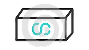 Link chain outline icon, representing connection or URL , vector design Generative AI