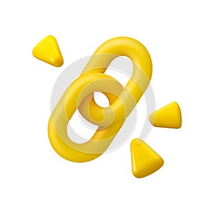 Link chain vector 3d icon